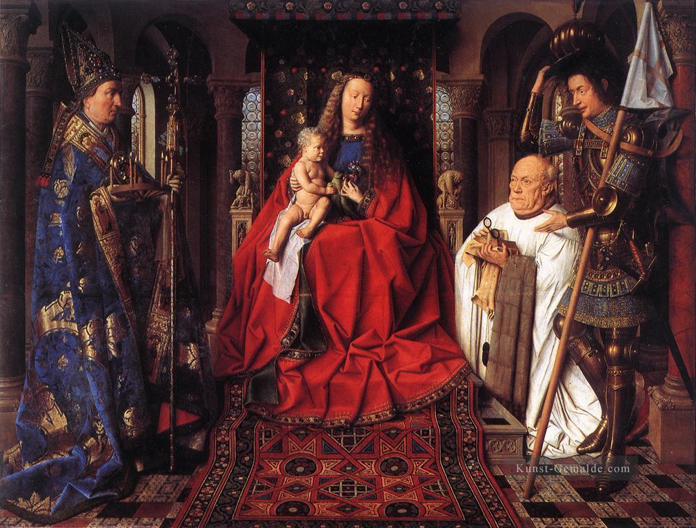 Die Madonna mit Canon van der Paele Renaissance Jan van Eyck Ölgemälde